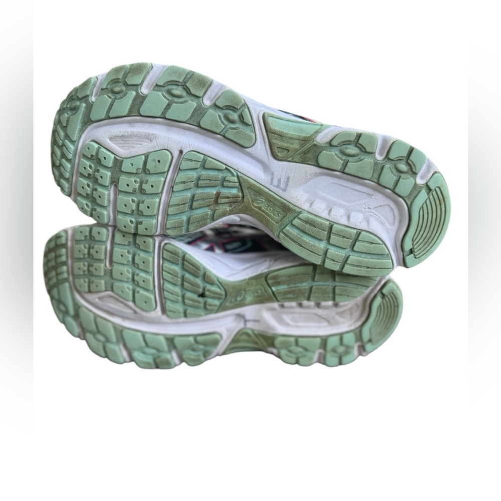 Donated to Philippines—-ASICS Green and Pink Athletic Shoes with Mesh Upper - Picture 13 of 16